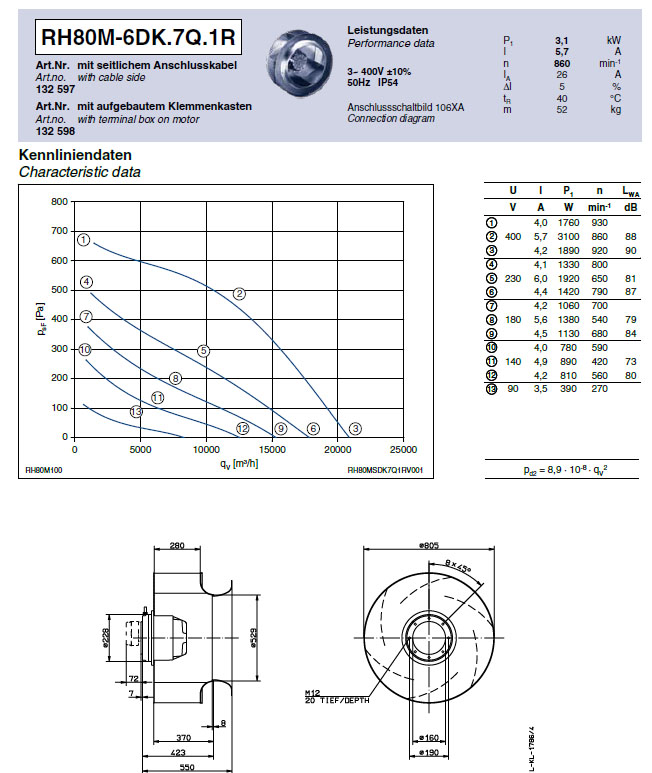 Ziehl abegg re25p 4dk 4i 1r 209734 схема подключения