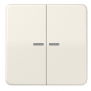 Клавиша 2-ая для двухклавишного выключателя/кнопки с подсветкой Jung CD Слоновая кость