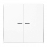 Клавиша 2-ая с посветкой для двухклавишного выключателя или кнопки Jung LS Белый