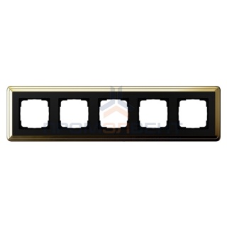 Рамка 5-ая Gira ClassiX Латунь/Черный