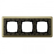 Рамка 3-ая Gira ClassiX Art Бронза/Черный