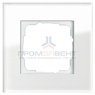 Рамка 1-ая Gira Esprit Белое стекло