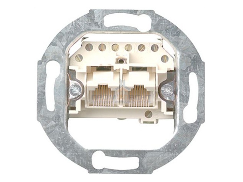 Мех-зм 2-ной комп. розетки на две линии 2хRJ11/RJ45 (8/8) Cat.3 c 