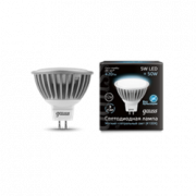 Лампа Gauss LED MR16 GU5.3 5W SMD 12V 4100K FROST 1/10/100