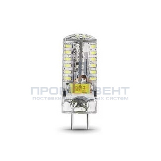 Лампа Gauss G4 12V 3W 240lm 4100K силикон LED 1/20/200