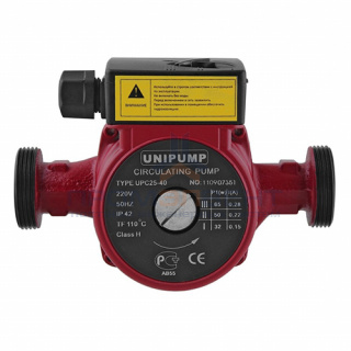 Насос циркуляционный UNIPUMP UPС 25-60 180 (0,1 кВт, Hmax 6 м, Qmax 63,3 л/мин, однофазный)