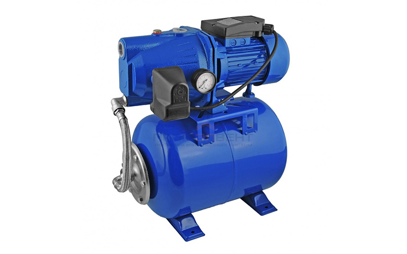 Насосная станция UNIPUMP AUTO JET 80L - 0,6 кВт (24л, нерж. сталь, однофазный,Hmax 38м,Qmax 50л/мин)