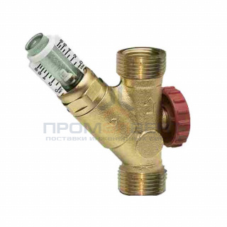 Вентиль балансировочный WATTS SRVOL-AG - 1" (НР/НР, PN10, Tmax 100°C, расход 2-16 л/мин)