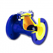 Клапан обратный шаровой Zetkama 400 D - Ду150 (ф/ф, PN16, Tmax 70°C, исполнение №55)