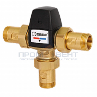 Клапан термостатический смесительный ESBE VTA552 - 1" (НР, t45-65°C, с переходниками 3/4")