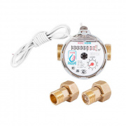 Счетчик для воды универсальный ЭКО НОМ СВ-20-130 - 3/4" (+impulse, со сгонами и обратным клапаном)