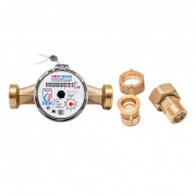 Счетчик для воды универсальный ЭКО НОМ СВ-20-130 - 3/4" (со сгонами и обратным клапаном)