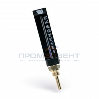 Термометр спиртовой WATTS MTG - 1/2" (шкала 0-160 °C, длина погружной трубки 100 мм)