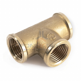 Тройник латунный резьбовой равнопроходный STOUT (ВР) - 1/2"