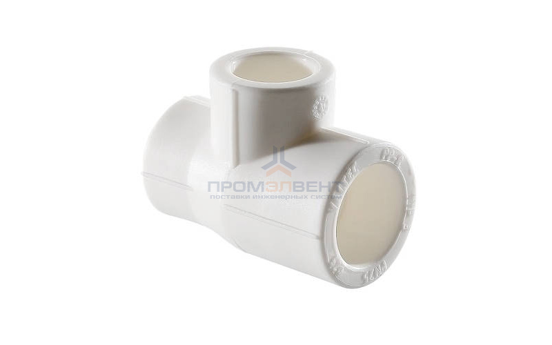 Тройник переходной VALTEC VTp.735 - 63 x 40 x 63 (для полипропиленовых труб под пайку, цвет белый)
