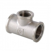 Тройник переходной резьбовой VALTEC VTr.750 - 1"1/4 x 1" x 1"1/4 (ВР/ВР/ВР, латунь никелированная)