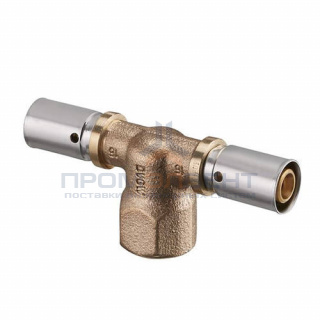 Тройник с переходом на внутреннюю резьбу Oventrop Cofit P - 50x4.5 x 1" (прессовой, латунь)