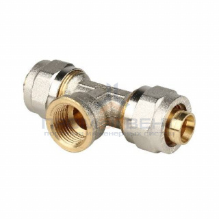 Тройник с переходом на внутреннюю резьбу STOUT - 20 x 1/2" (винтовой, для металлопласт.труб)