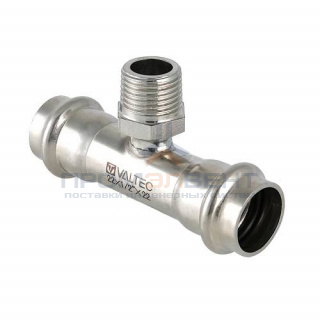 Тройник с переходом на наружную резьбу VALTEC VTi.150 - 28 x 1/2" (прессвой, для труб из нерж.стали)