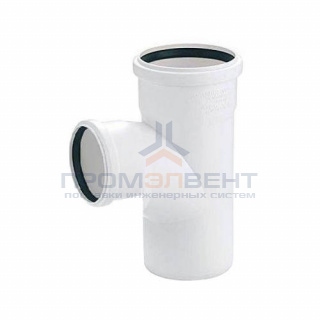 Тройник с уменьшенным отводом на 87° REHAU RAUPIANO PLUS - 90 x 75 (для внутренней канализации)