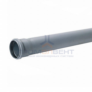 Труба для внутренней канализации СИНИКОН Standart - D110x2.7 мм, длина 1500 мм (цвет серый)