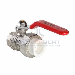 Кран шаровой разъемный VALTEC VTp.742 - 20 x 1/2" (Пайка/ВР, для полипропиленовых труб, цвет белый)