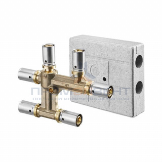 Крестовина Oventrop Cofit P - 20x2.5 x 16x2.0 x 20x2.5 (прессовая, в изоляциооном кожухе, латунь)