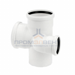 Крестовина с уменьшенным проходом справа REHAU RAUPIANO PLUS - 90 x 75 (для внутренней канализации)