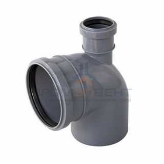 Отвод 87° с патрубком сверху СИНИКОН Standart - 110 x 50 (для системы внутренней канализации)