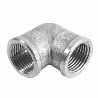 Отвод 90° латунный резьбовой равнопроходный STOUT (ВР/ВР) - 2" (никелированный)