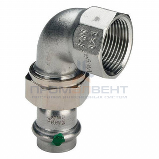 Отвод 90° разъемный Viega Sanpress Inox 2355 - 22 x 1" (нержавеющая сталь)