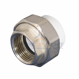 Переход на внутреннюю резьбу разъемный KALDE ECO- 40 x 1"1/4 (для полипропиленовых труб, цв. белый)