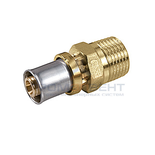 Переход на наружную резьбу Giacomini RM107 - 26x3.0 x 3/4" (прессовой, для металлопластиковых труб)