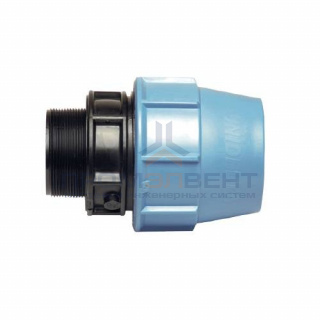 Переход на наружную резьбу UNIDELTA 1003 - 75 x 2" (винтовой, для труб ПНД, резьба пластиковая)