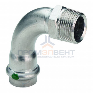 Переход на наружную резьбу угловой Viega G1 Sanpress Inox 2314 - 54 x 2" (прессовой, нерж.сталь)