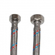 Подводка для воды гибкая Industrias Mateu (Гайка/Гайка) - 1/2" x 3/8" (длина 800 мм)