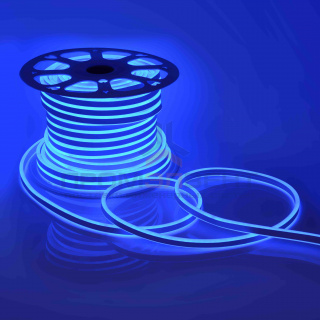 10-212 Светодиодный НЕОН (2 стор.),220В, 6Вт/м,SMD2835,108д/м,IP65,150Лм/м,кат.50м,8*16 мм,синий
