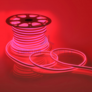 10-77 Светодиодный НЕОН (2 стор.),220В, 6Вт/м,SMD2835,108д/м,IP65,150Лм/м,кат.50м,8.5*18.5, без аксессуаров,красный