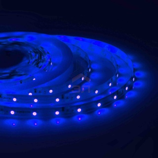 00-84 Светодиодная лента 12В, 4,8Вт/м, smd3528, 60д/м, IP67(НАНО), ширина подложки 8мм, 5м, синий