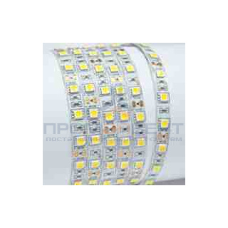 LSE-244 Светодиодная лента, 12В, 14,4Вт/м, smd5050, 60д/м, IP20, 600Лм/м, ширина подложки 10мм, 5м, теплый белый