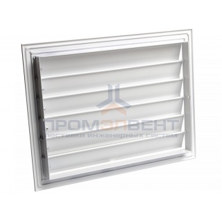 Решетка вентиляционная жалюзийная регулируемая с рычагом РК