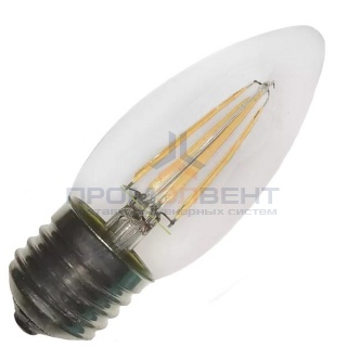 Лампа филаментная светодиодная свеча Osram LED SCL B 60 5W/827 230V CL E27 600lm Filament