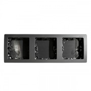 Рамка 3 поста горизонтальный 75х217 мм Simon 73 Loft, графит