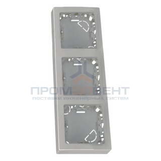 Рамка 3 поста вертикальный 75х217 мм Simon 73 Loft, алюминий