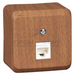 Розетка компьютерная RJ45 кат.5E Этюд бук [уп 17 шт]