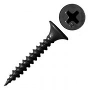 Саморез гипсокартон/металл СГМ 3.5х25 черные с частой резьбой (коробка 200шт)