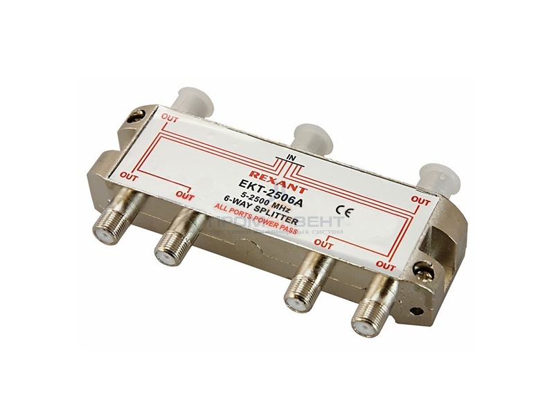 Делитель ТВ Rexant 6 выходов 5-2500 МГц под F-разъём