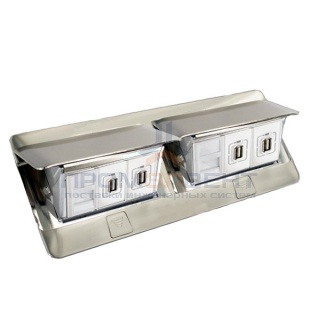 Лючок Legrand 6 (2х3) модулей нержавеющая сталь