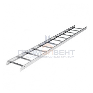 Лестничный лоток 100х400, L 6000, цинк-ламельный