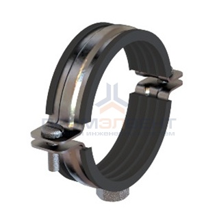 Хомут для средних нагрузок 1/4", c изоляцией